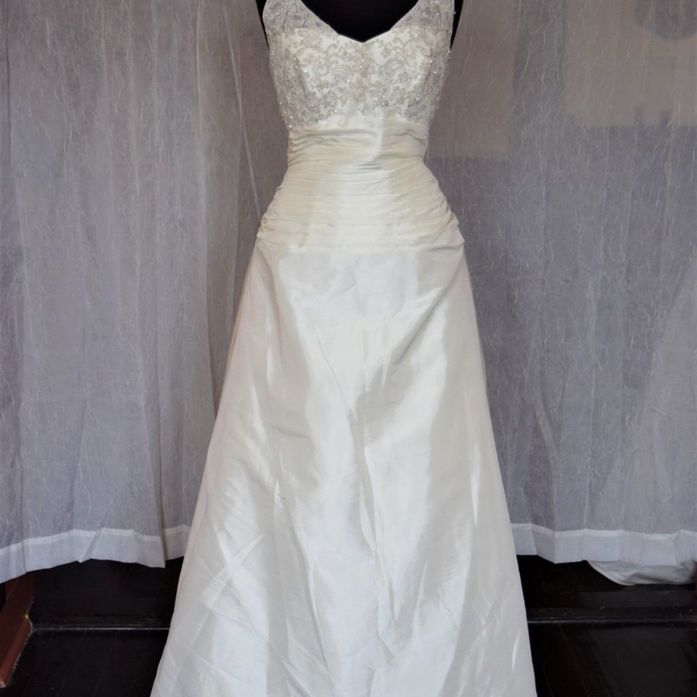 Moonlight Ivory Wedding Gown with Brush Train